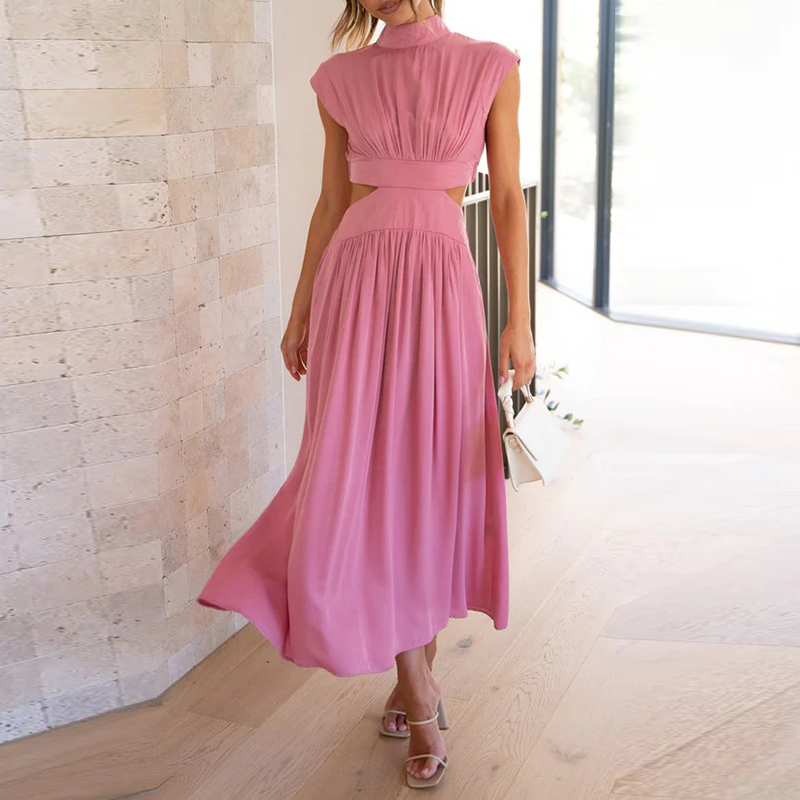 Chic Abito Donna Maxi – Vestito Estivo Senza Schiena, Senza Maniche Elegante