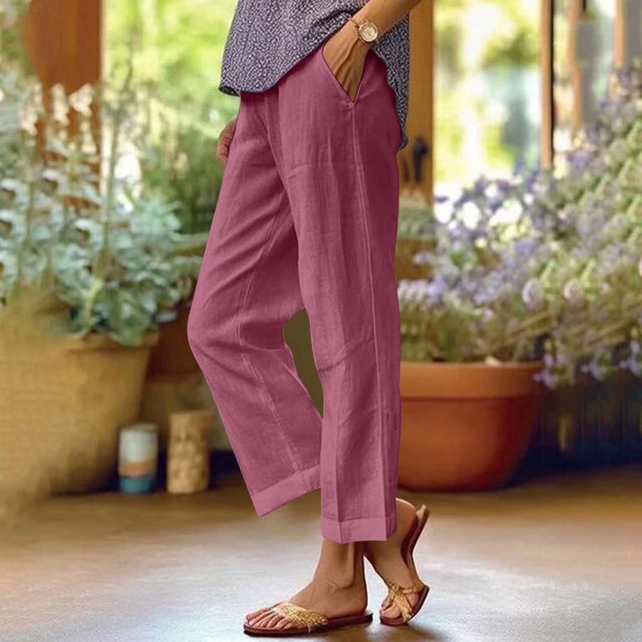 Perry Pantaloni Donna Estivi – Pantaloni Leggeri Traspiranti, Vestibilità Comoda Casual