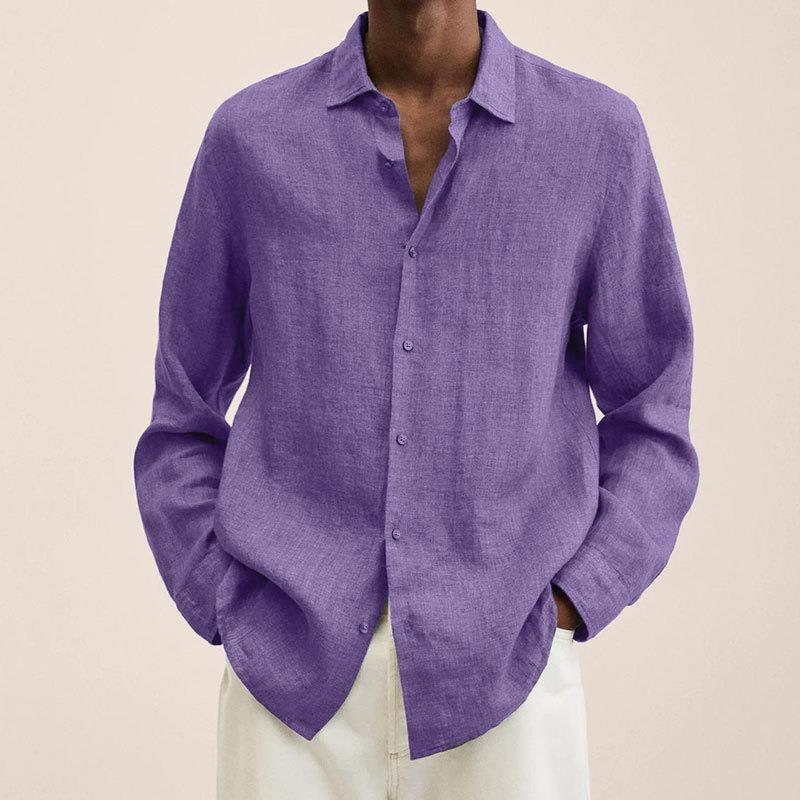 Giovanni Men's Shirt – Breathable Linen, Long Sleeves & Classic Elegant Style