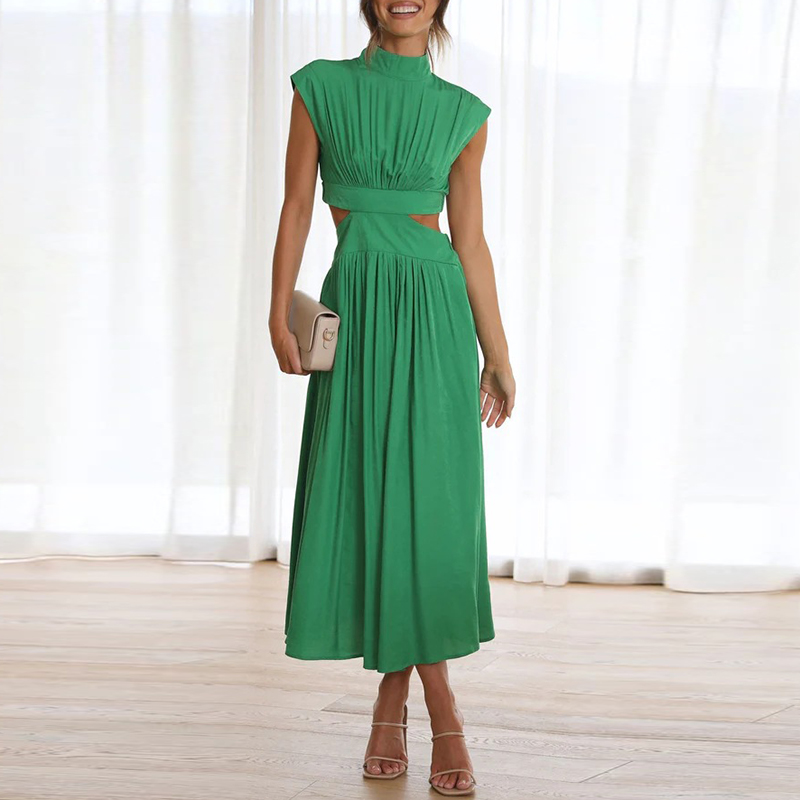 Chic Abito Donna Maxi – Vestito Estivo Senza Schiena, Senza Maniche Elegante