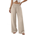 Elena Pantaloni Wide Leg Donna – Modello a Vita Alta con Tasche