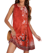 Vestido de verano para mujer Lily: floral bohemio con detalle de anilla y bolsillos laterales
