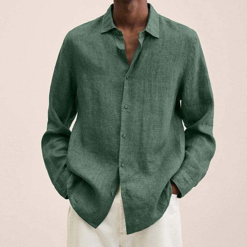 Giovanni Men's Shirt – Breathable Linen, Long Sleeves & Classic Elegant Style