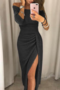 Feliza Vestito Midi Donna – Glitter Elegante, Taglio Aderente & Stile da Sera