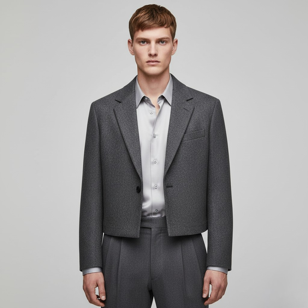 Short blazer jacket with modern cut