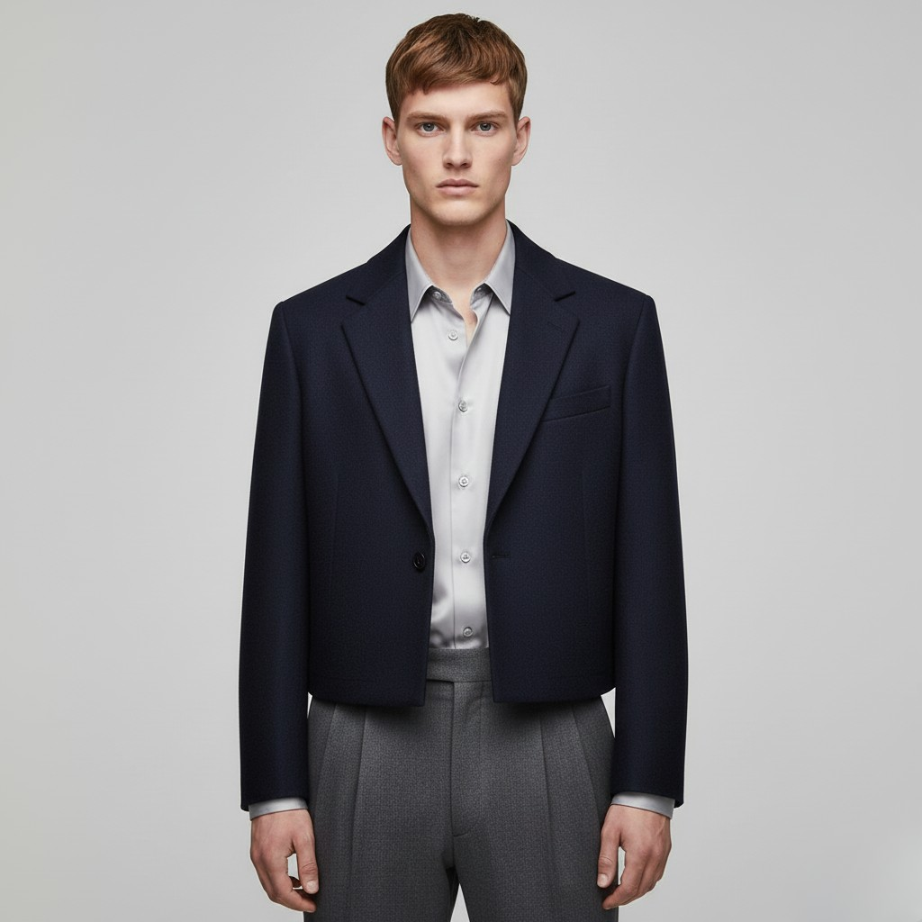 Short blazer jacket with modern cut