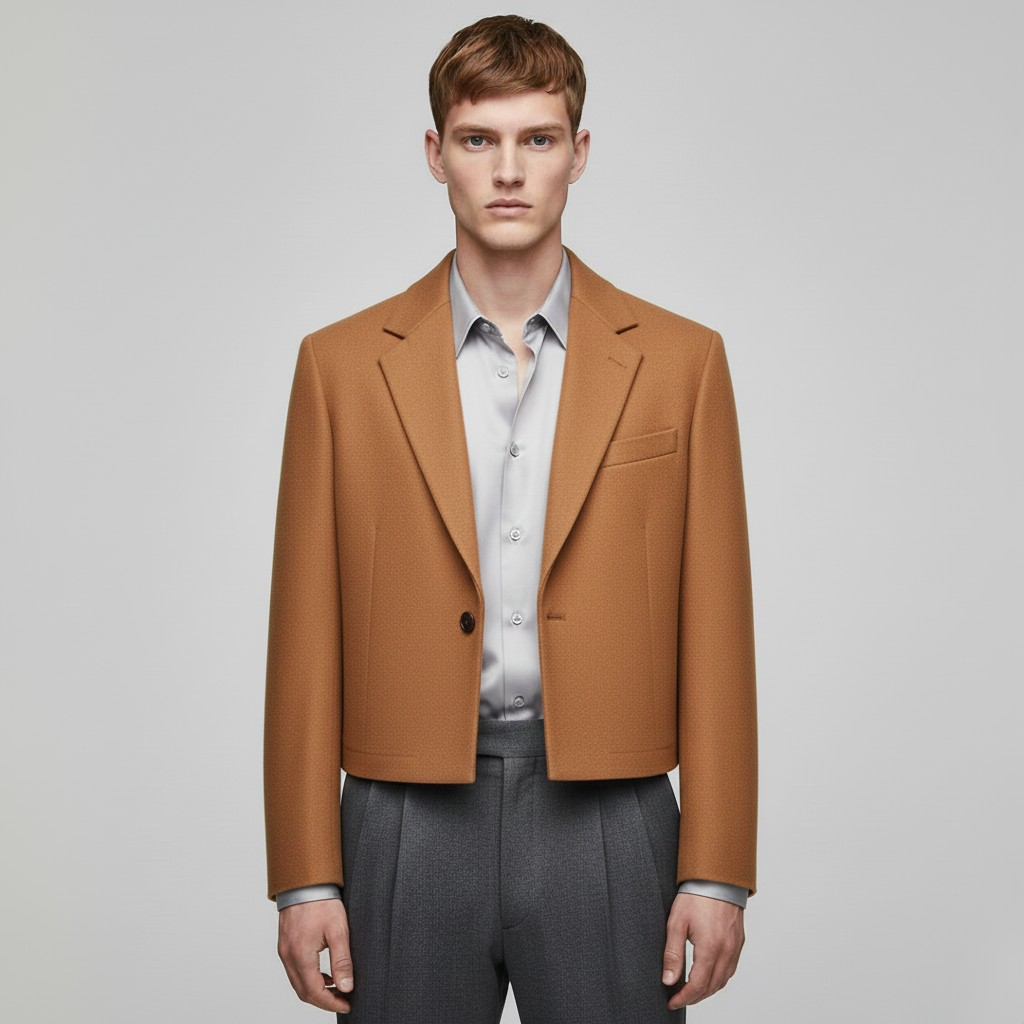 Short blazer jacket with modern cut