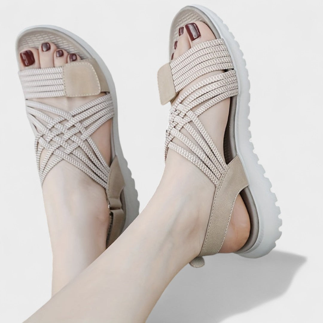 Elena Sandales Femme Confort – Légères Flexibles, Semelle Souple Casual Quotidien