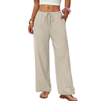 Celeste Pantalon Palazzo Femme – Modèle Jambe Large avec Cordon de Serrage et Poches Profondes