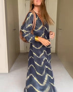 Vestido Maggie para mujer con escote en V – vestido fluido y ligero, ajuste cómodo y casual