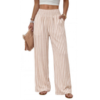 Elena Pantaloni Wide Leg Donna – Modello a Vita Alta con Tasche