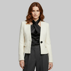 Chaqueta blazer de tweed texturizado
