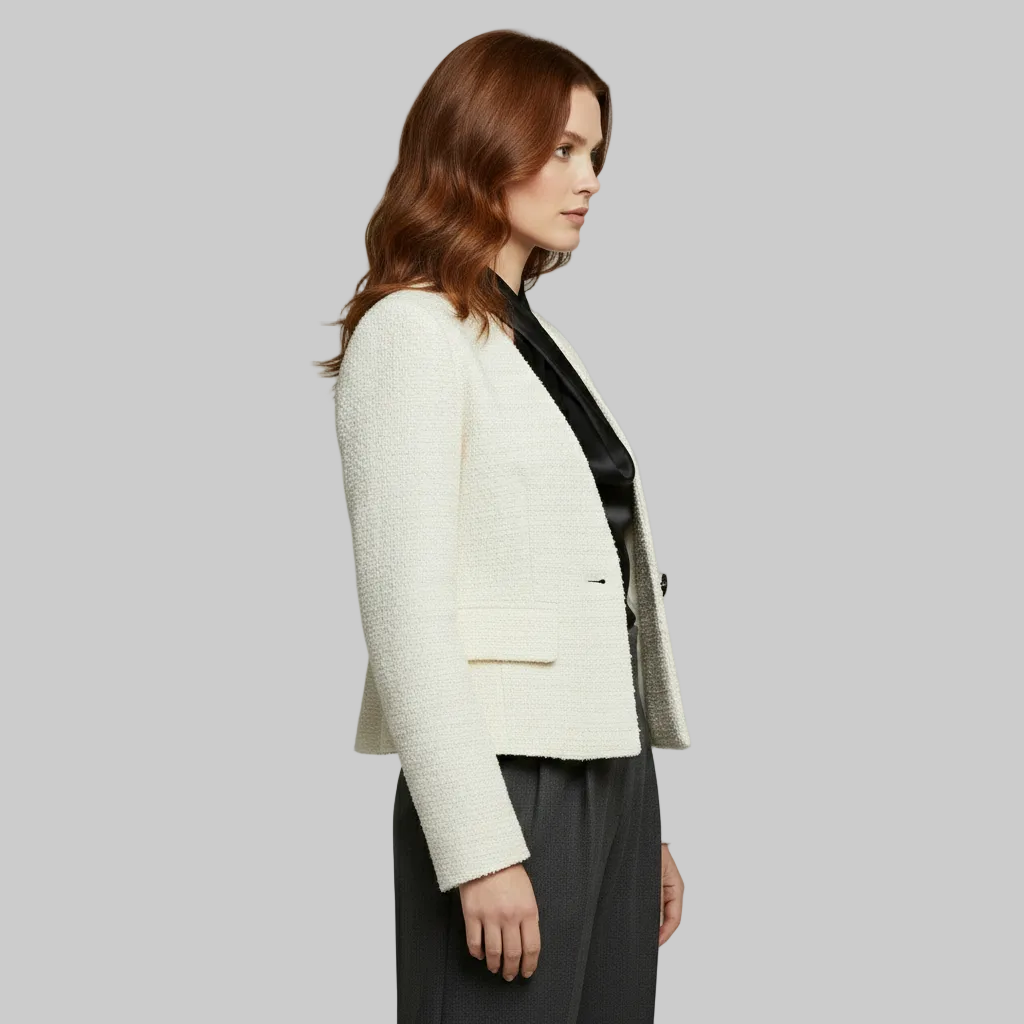 Giacca blazer in tweed testurizzato