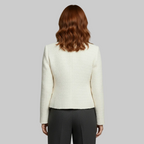 Chaqueta blazer de tweed texturizado