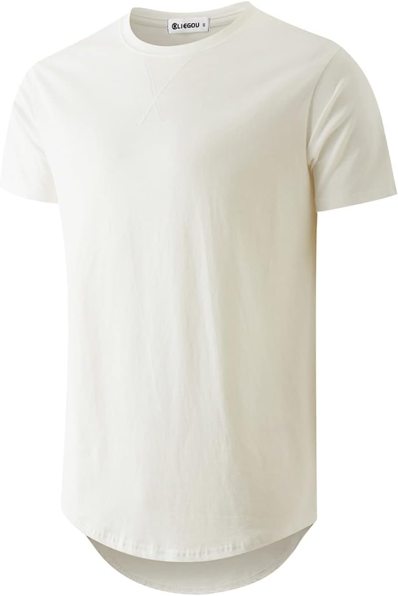 Lorenzo T-Shirt Longline da Uomo – Maglietta 100% Cotone Stile Urban