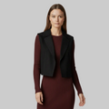 Gilet smanicato con revers sartoriale