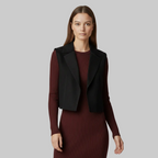 Gilet smanicato con revers sartoriale