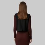 Gilet smanicato con revers sartoriale