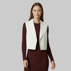 Gilet smanicato con revers sartoriale