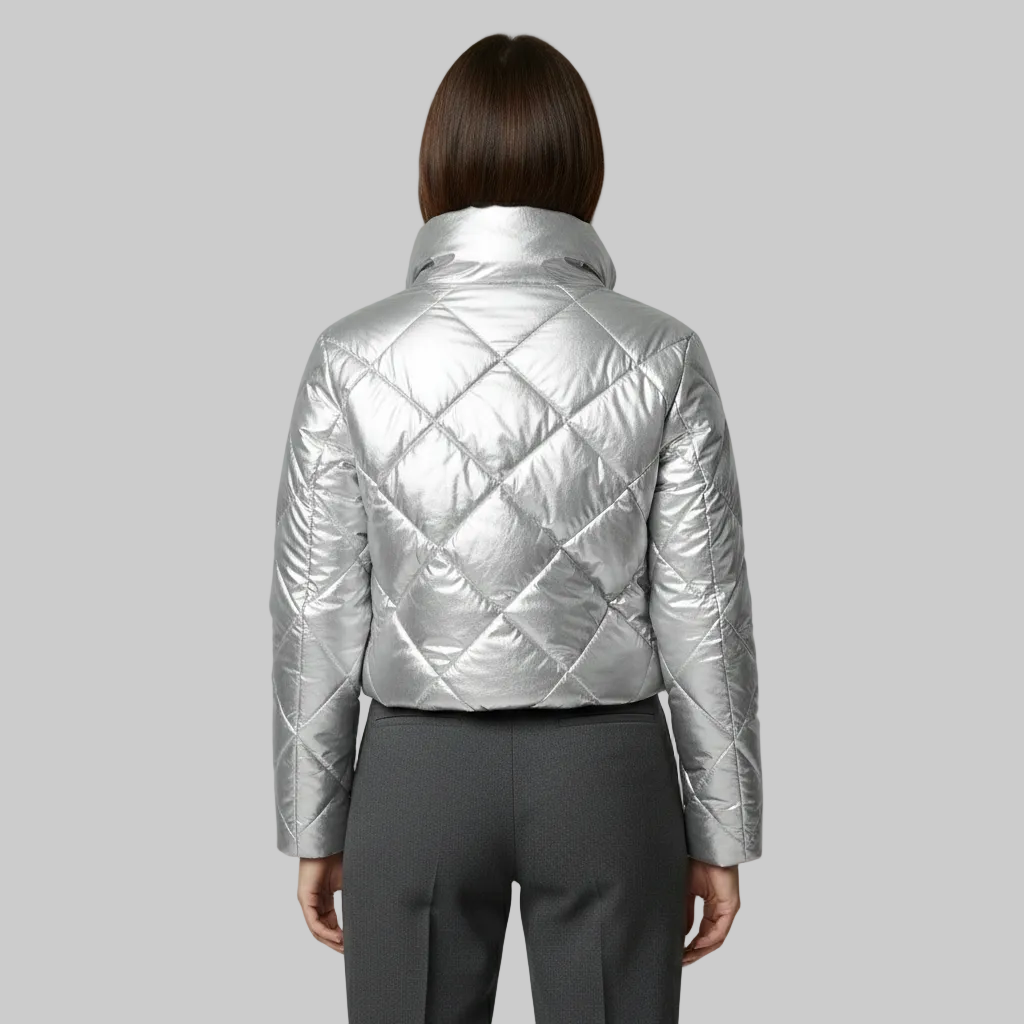 Chaqueta bomber con bloques de color