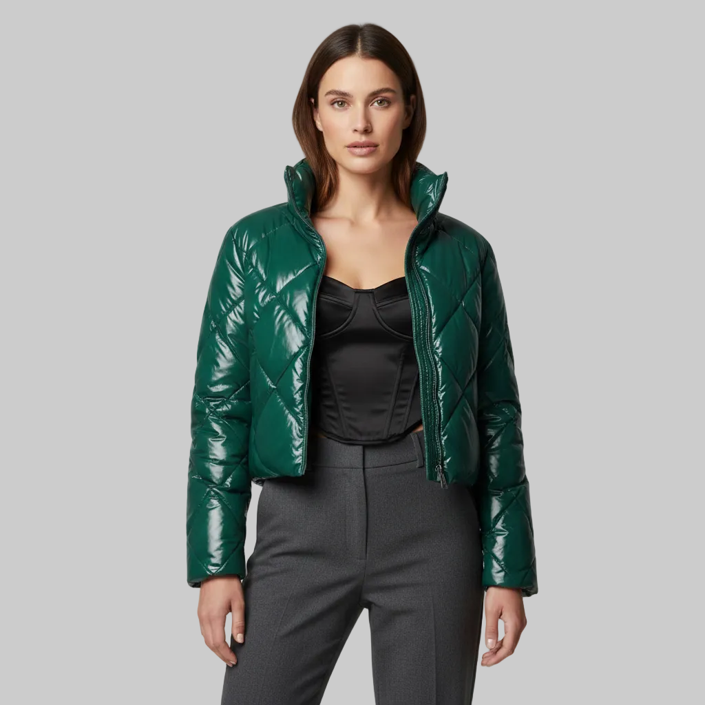 Chaqueta bomber con bloques de color
