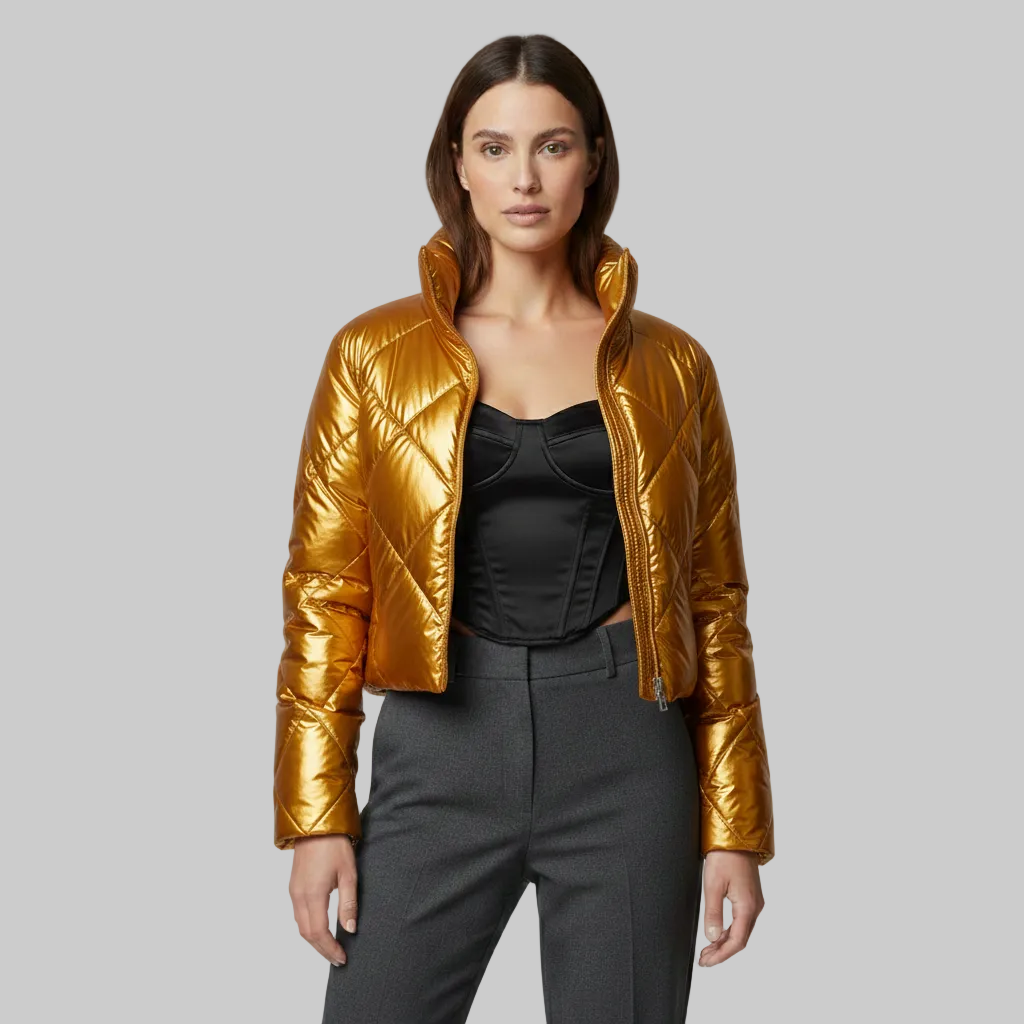 Chaqueta bomber con bloques de color
