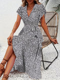 Grace Vestito Maxi Donna – Stile Floreale, Scollo V & Design Wrap Elegante