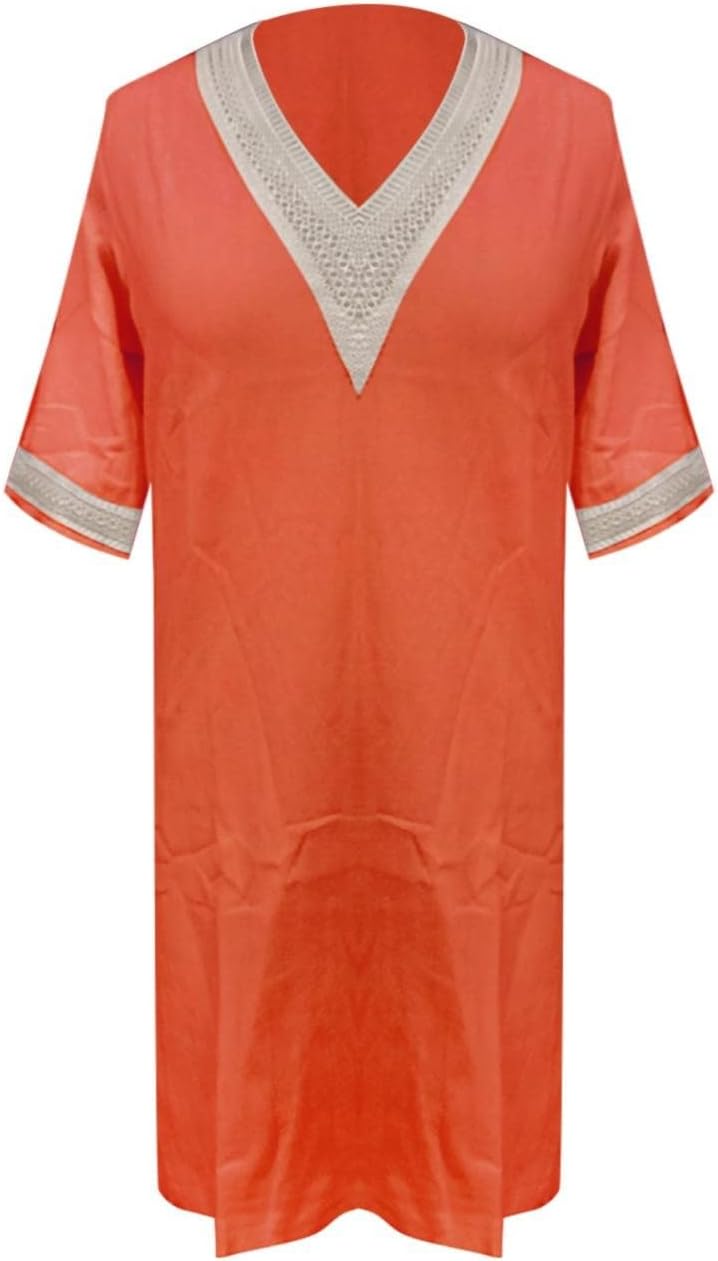 Valentina Robe Midi d'Été pour Femme – Robe Bohème Élégante avec Dentelle et Col en V
