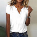 Evalynn Women's Blouse – V-Neck, Loose Fit & Lightweight Summer Fabric
