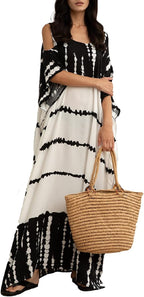 Layla Women's Beach Caftan – Long Boho Oversized Summer Kaftan Dress