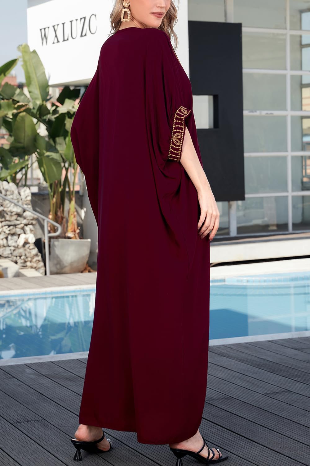 Isabella Women's Beach Caftan – Elegant Boho Kimono Summer Cover-Up