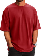 T-shirt oversize Luca pour homme en coton – T-shirt décontracté col rond style urbain
