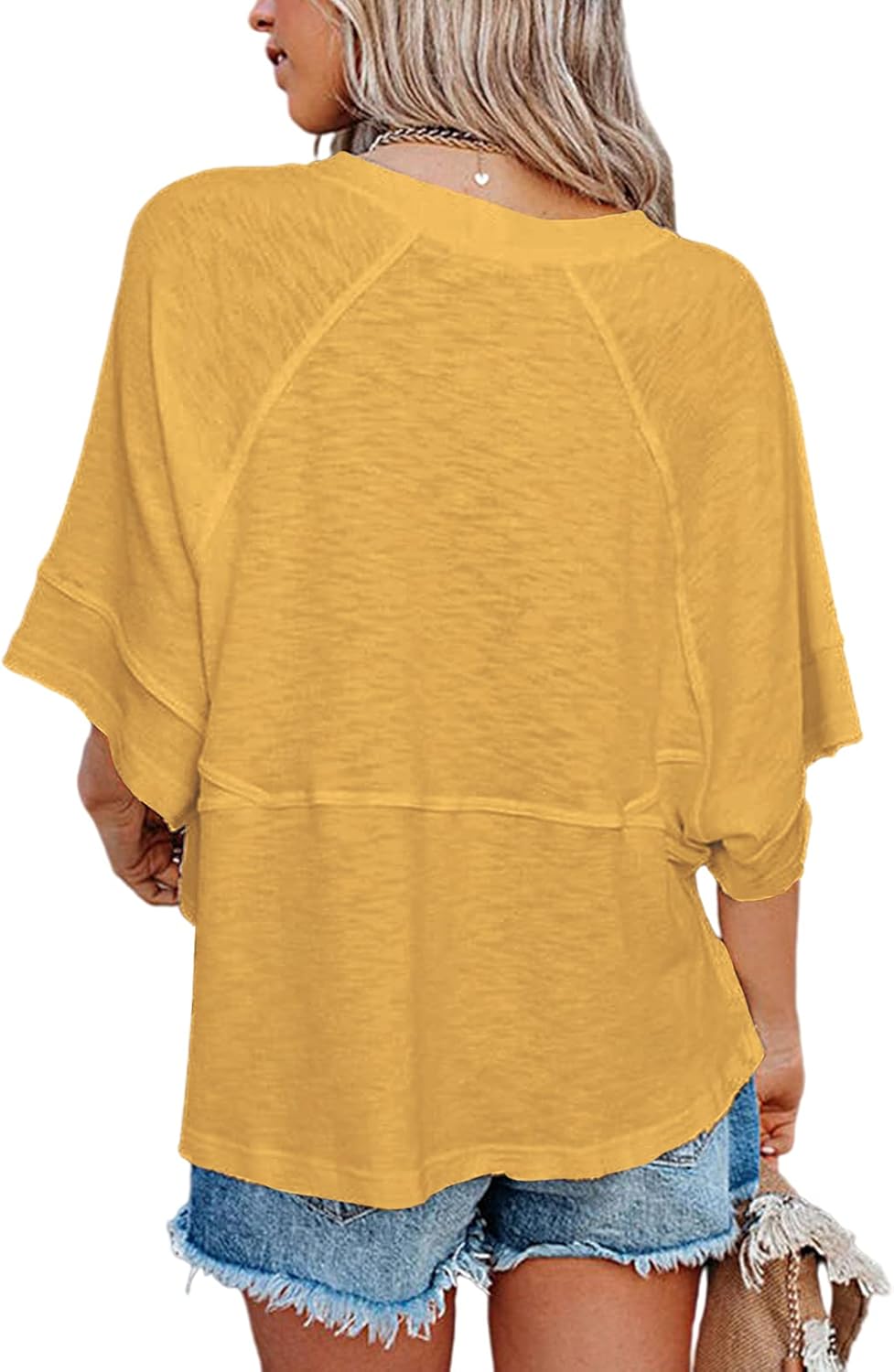 Elena Maglia Donna Estiva – Maniche Pipistrello, Girocollo, Oversize Casual