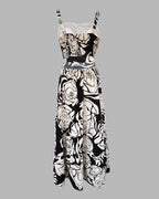 Giulia Abito Maxi Boho Donna – Scollo Quadrato, Cut-Out, Floreale A-Line Estivo