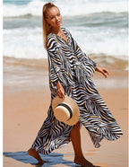 Isabella Caftano Maxi para Mujer – Vestido Boho de Playa con Escote V