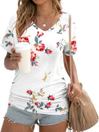 Valeria Maglia Donna – Scollo V, Arricciature Laterali, Tunica Casual Elegante
