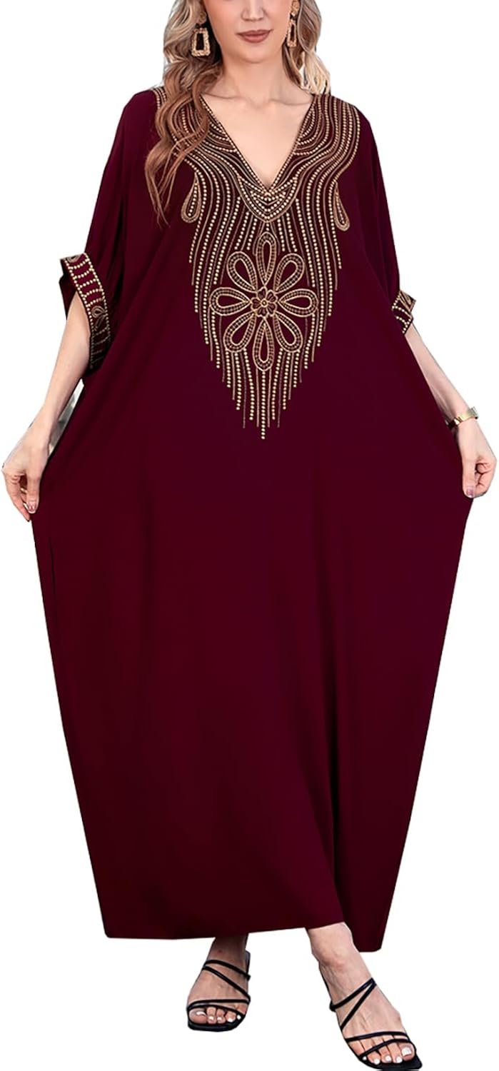 Isabella Women's Beach Caftan – Elegant Boho Kimono Summer Cover-Up