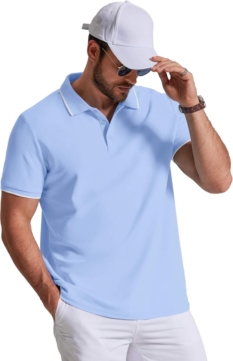 Polo para Hombre en Algodón Piqué – Camiseta de Verano Elegante con Cuello