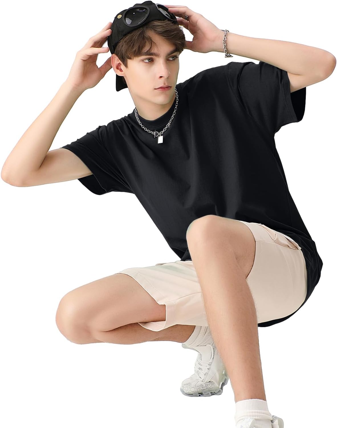Camiseta Oversize Luca para Hombre – Camiseta Unisex de Algodón con Mangas Cortas