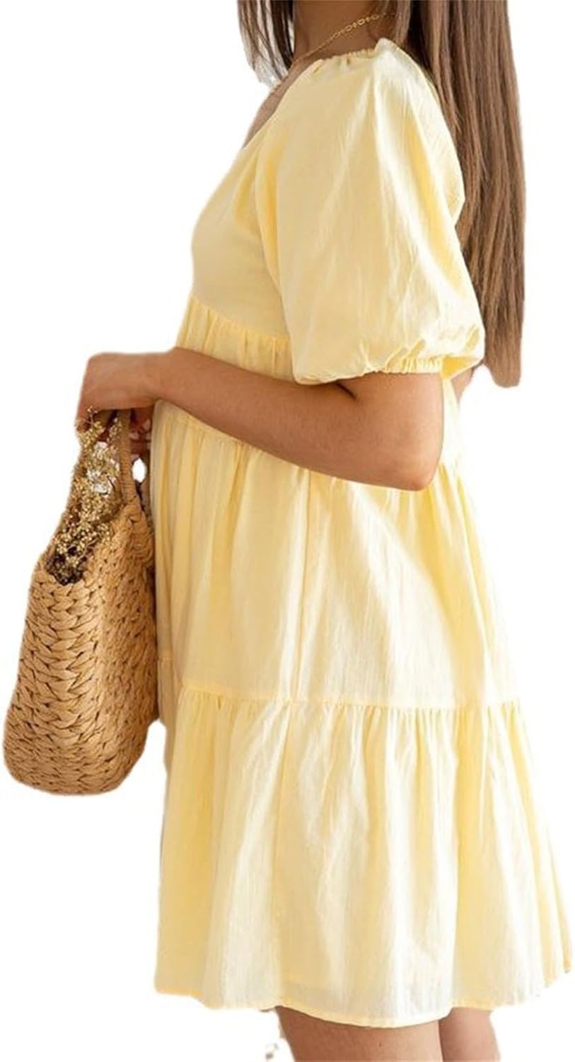 Haily Robe Premaman Mini – Col V, Dentelle, Ligne A, Robe Grossesse Estivale