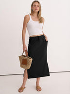 Jessa Gonna Maxi Donna – Gonna Lunga Casual Chic con Vita Regolabile e Spacchi Laterali