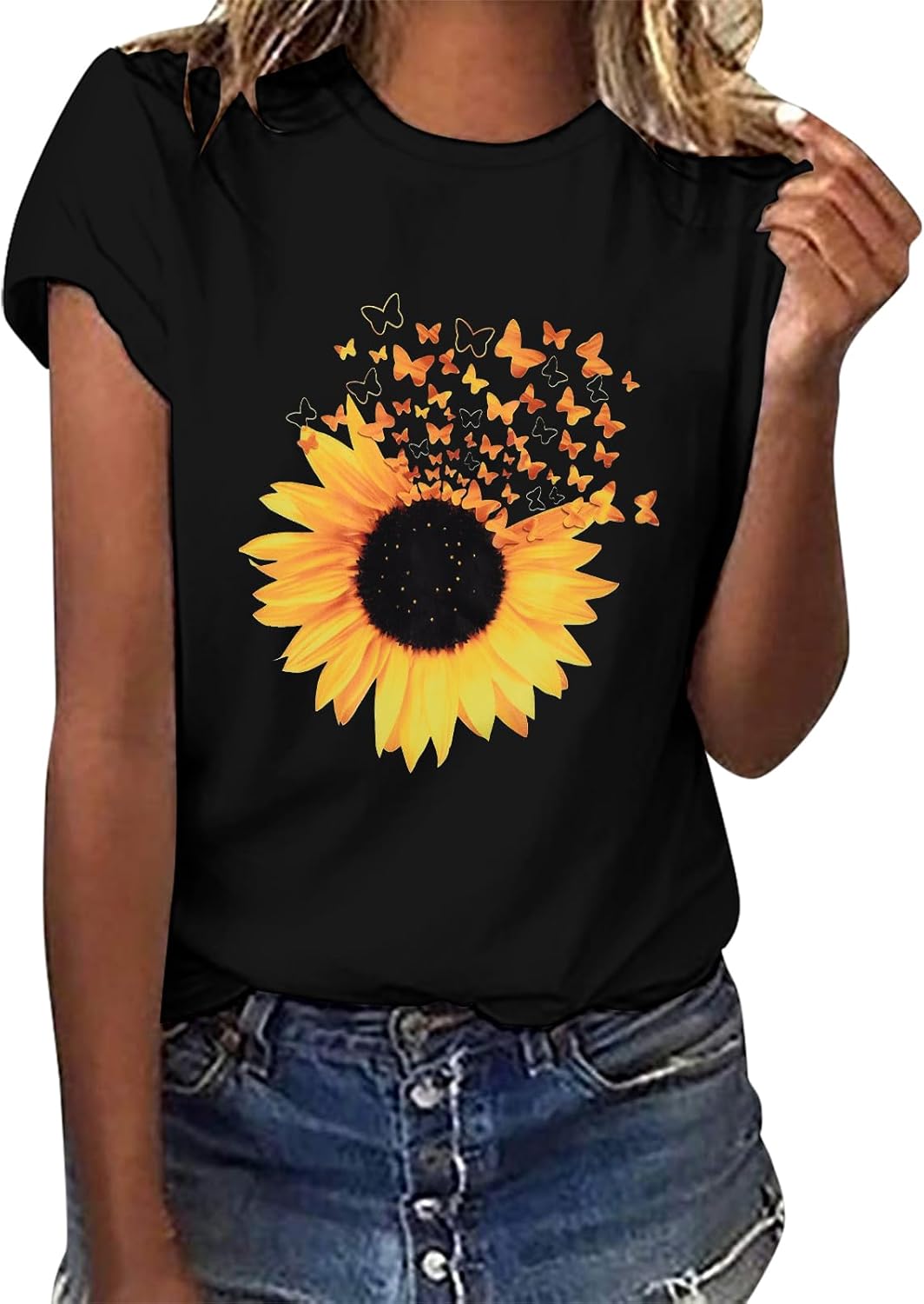 Sofia T-Shirt Donna – Maglia Grafica Girocollo, Maniche Corte Casual Basic