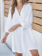 Aurora Robe Femme – Robe Chemise Florale, Boutons, Manches Longues, Élégante