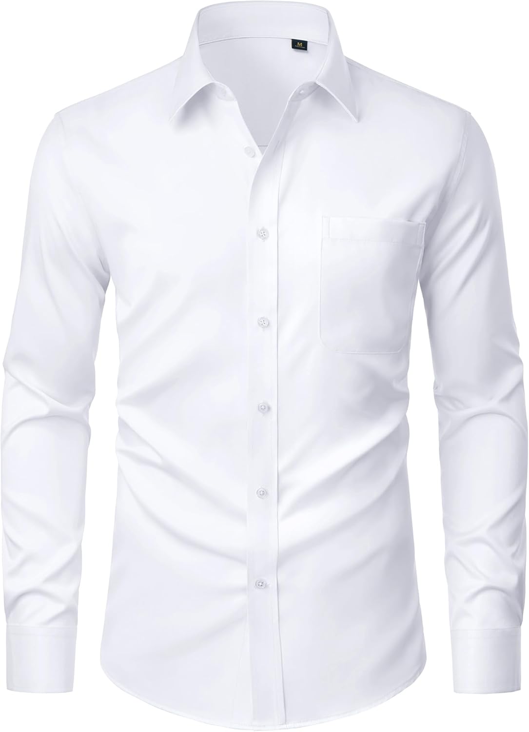 Markus Men's Elegant Shirt – Stretchy Stain-Resistant Shirt with Chest Pocket