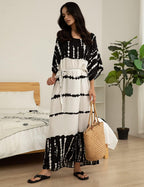 Layla Women's Beach Caftan – Long Boho Oversized Summer Kaftan Dress