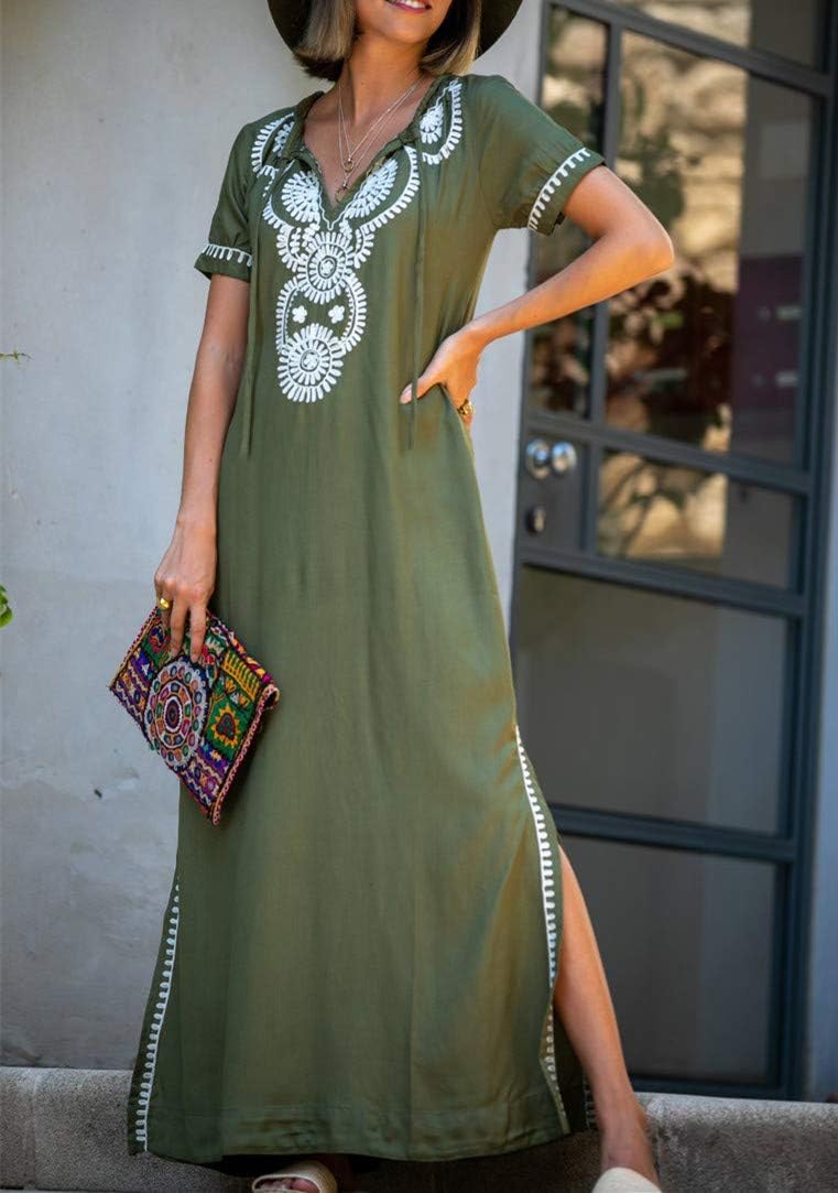 Aurora Women's Boho Beach Caftan – Oversized Floral Cover-Up Summer