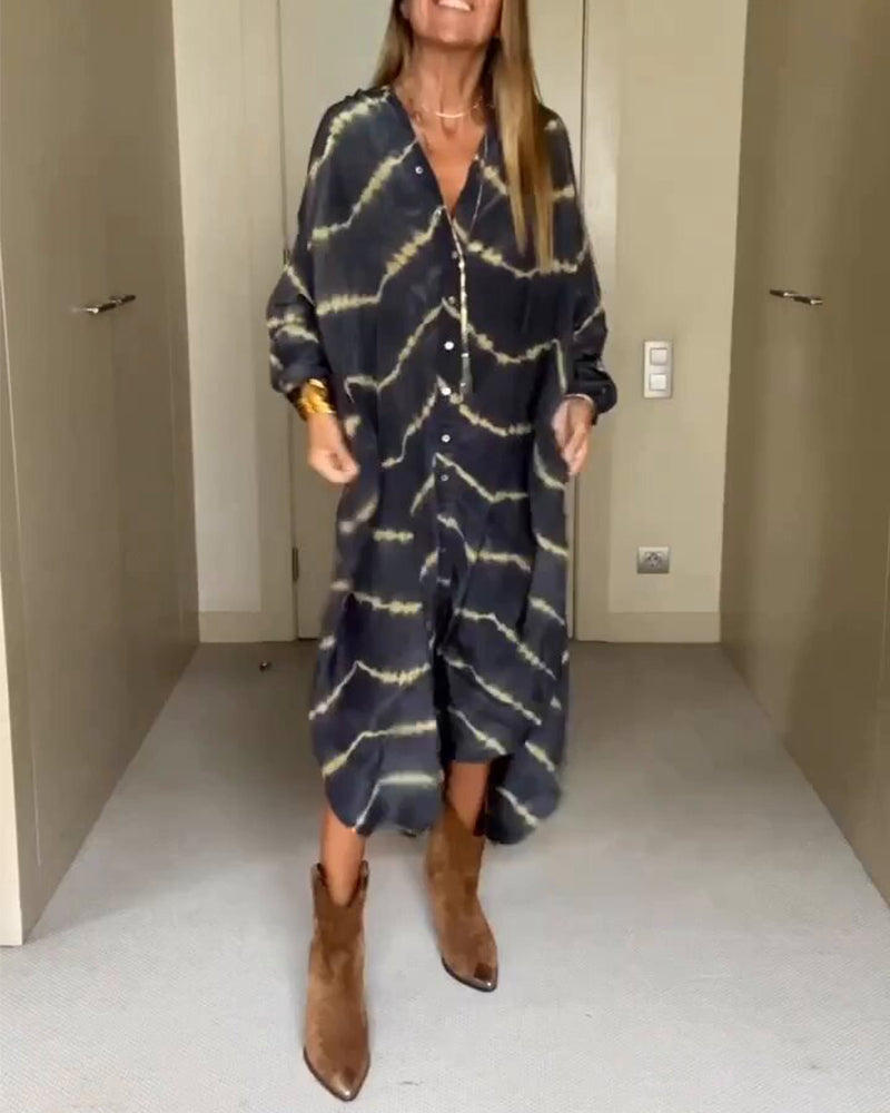Vestido Maggie para mujer con escote en V – vestido fluido y ligero, ajuste cómodo y casual