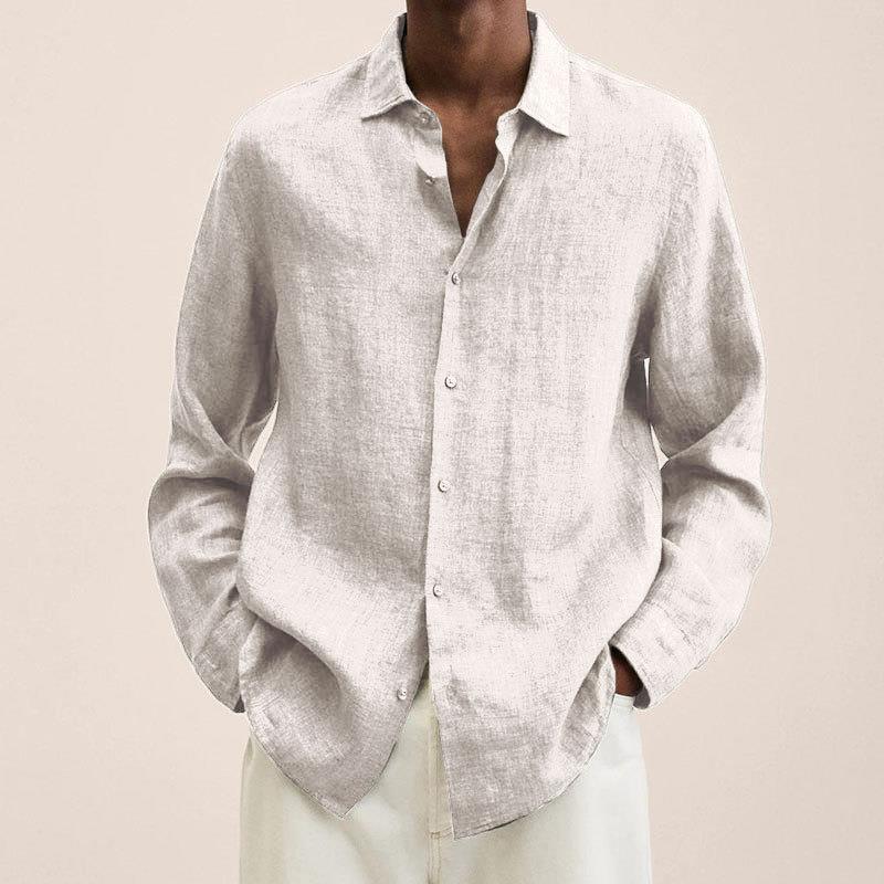 Giovanni Men's Shirt – Breathable Linen, Long Sleeves & Classic Elegant Style