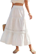 Gonna Jelly Donna – Gonna Maxi Boho con Dettagli in Pizzo e Tasche