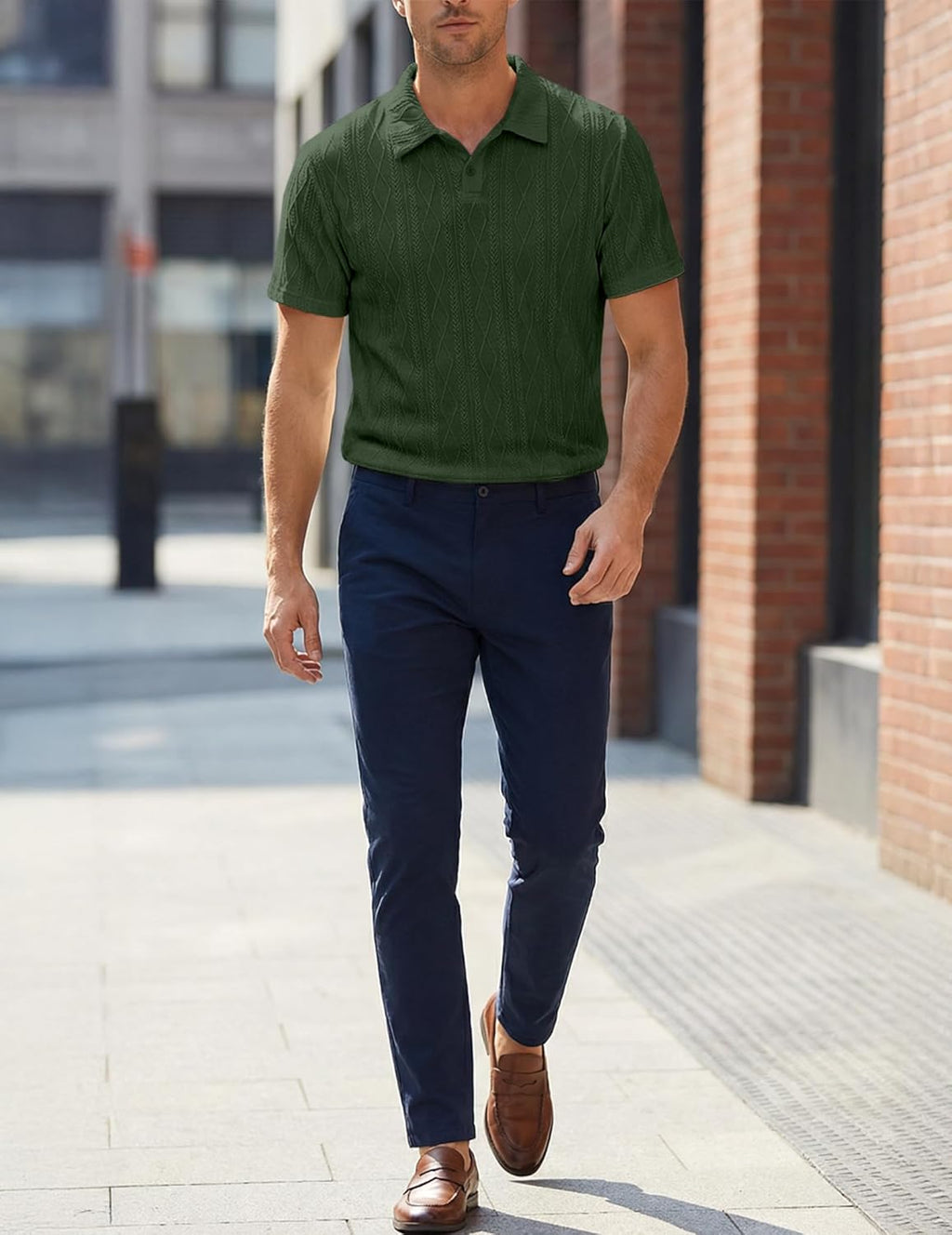 Lorenzo Men's Knit Polo – Elegant Old Money Summer Short Sleeve Polo
